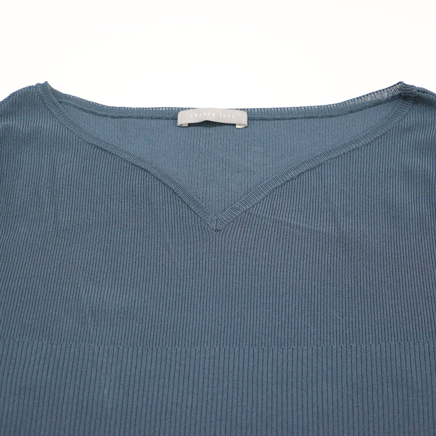 リブ プルオーバー ニット / MULTI.RIB OTTA Vネック 長袖 9分丈 レーヨン