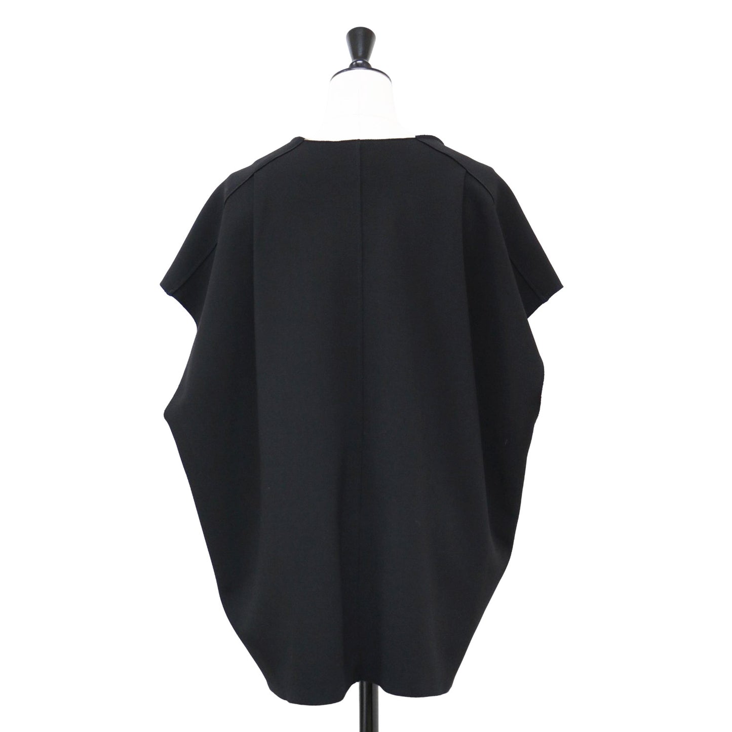クレープ ストレッチ ジレ / ベスト Vネック プルオーバー フレンチスリーブ カットオフ