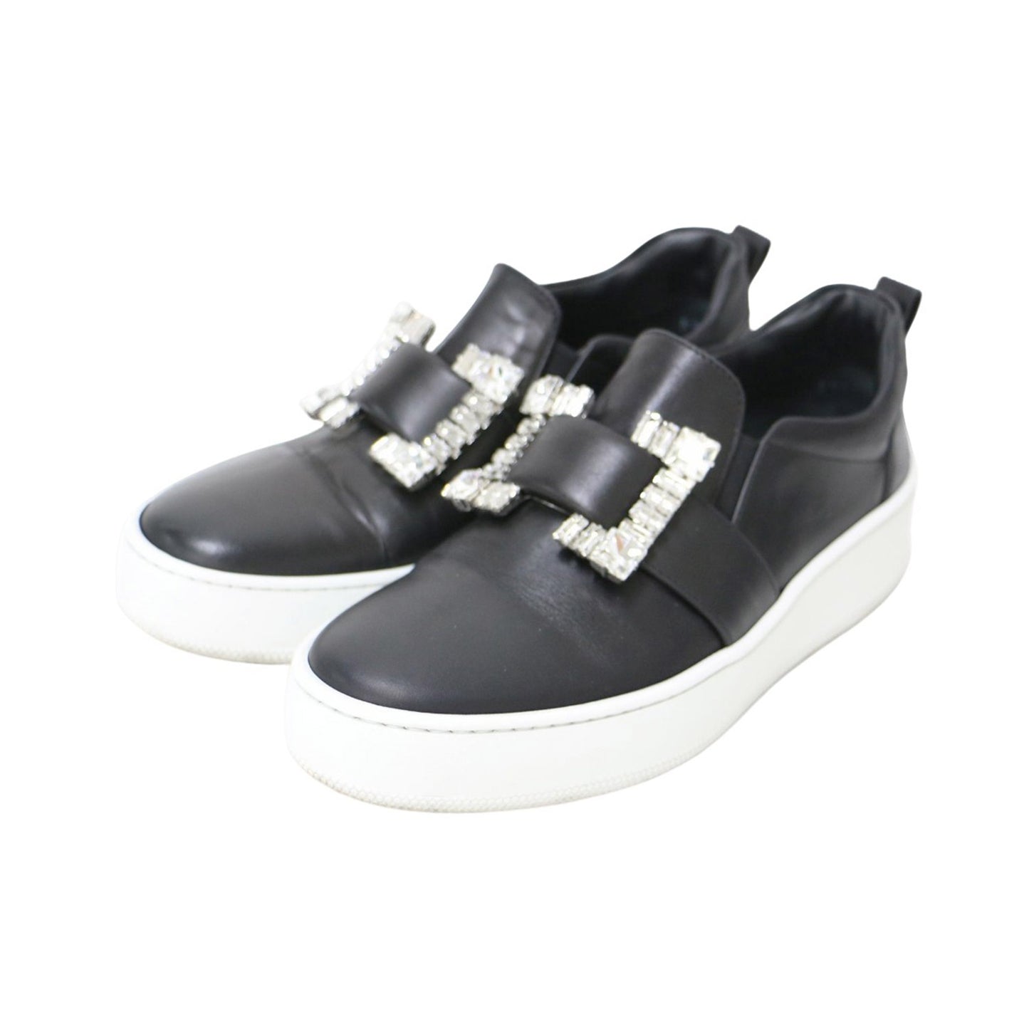 クリスタルバックル スリッポン / Twenty Sport スニーカー ビジュー レザー 本革 牛革