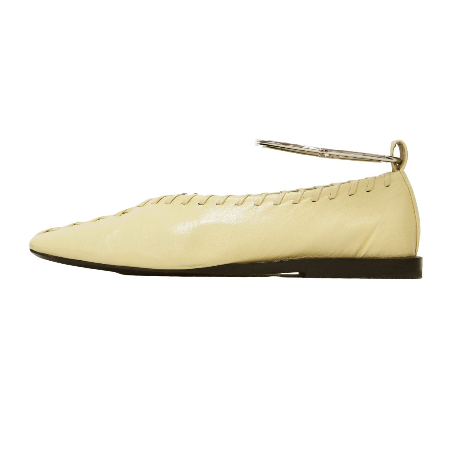 JIL SANDER アンクレット スクエアトゥ パンプス バレエシューズ JIL SANDER アンクレット スクエアトゥ パンプス バレエシューズ