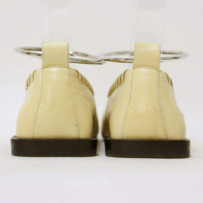 メタルアンクレット バレエシューズ / BALLERINA パンプス スクエアトゥ レースアップ やぎ革 レザー