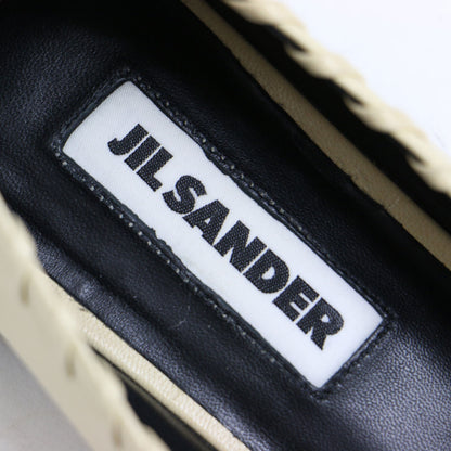 メタルアンクレット バレエシューズ / BALLERINA パンプス スクエアトゥ レースアップ やぎ革 レザー