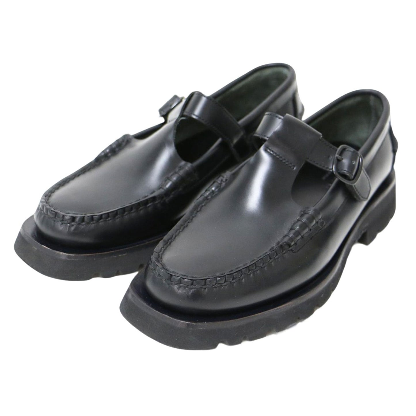 アルバー スポーツ Tバー ローファー / ALBER SPORT モカシン トレッドソール カーフレザー 牛革