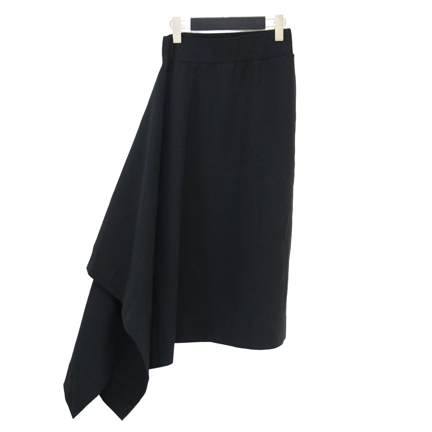 アシンメトリー タイトスカート / ミディ丈 ウエストゴム ストレッチ