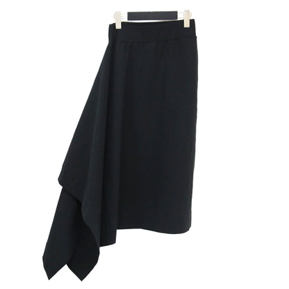 アシンメトリー タイトスカート / ミディ丈 ウエストゴム ストレッチ