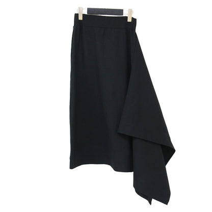 アシンメトリー タイトスカート / ミディ丈 ウエストゴム ストレッチ