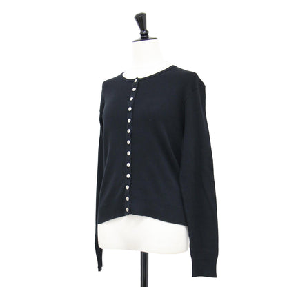 ロゴボタン コットン カーディガン プレッション / Swing ニット クルーネック 長袖 天竺素材 フランス製