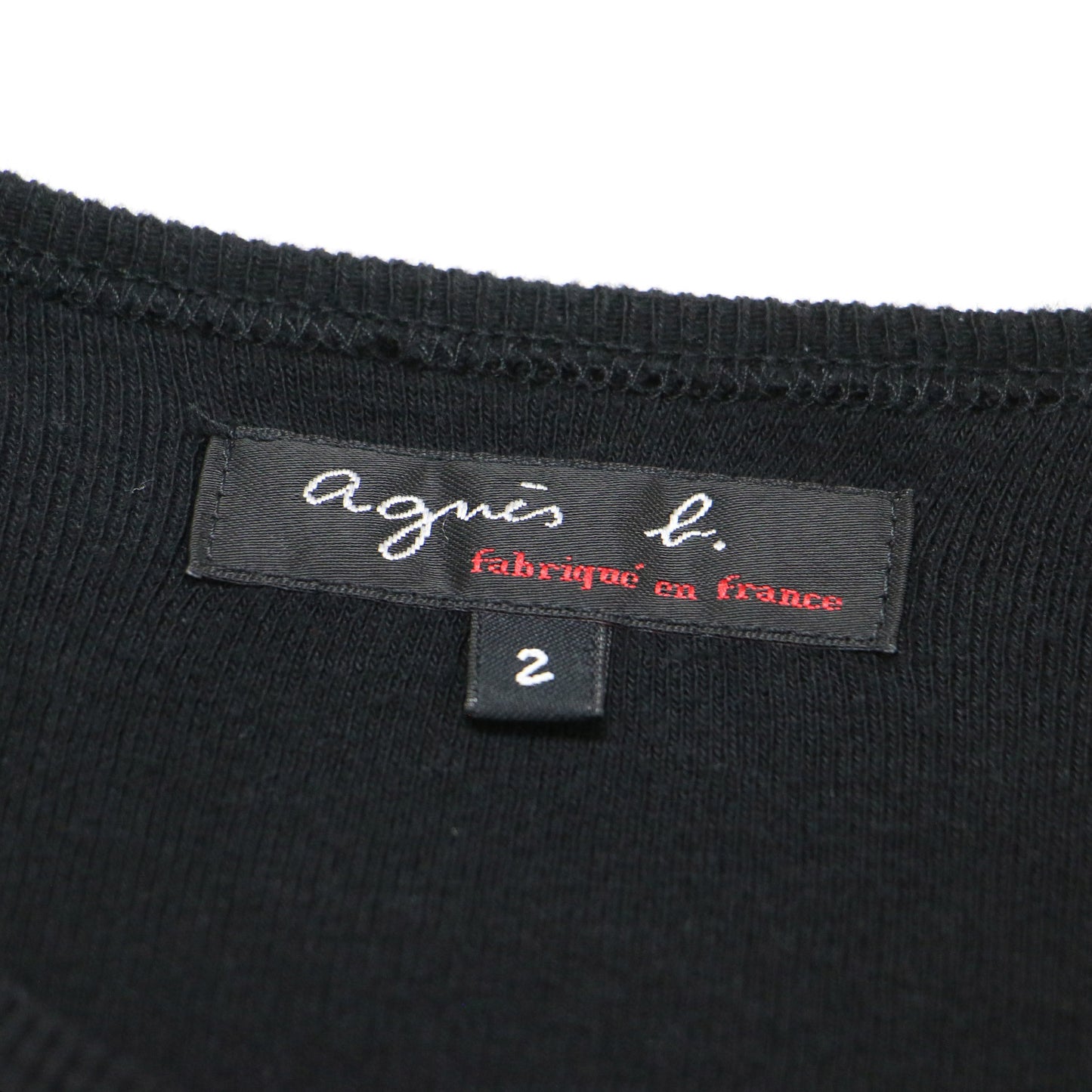 ロゴボタン コットン カーディガン プレッション / Swing ニット クルーネック 長袖 天竺素材 フランス製