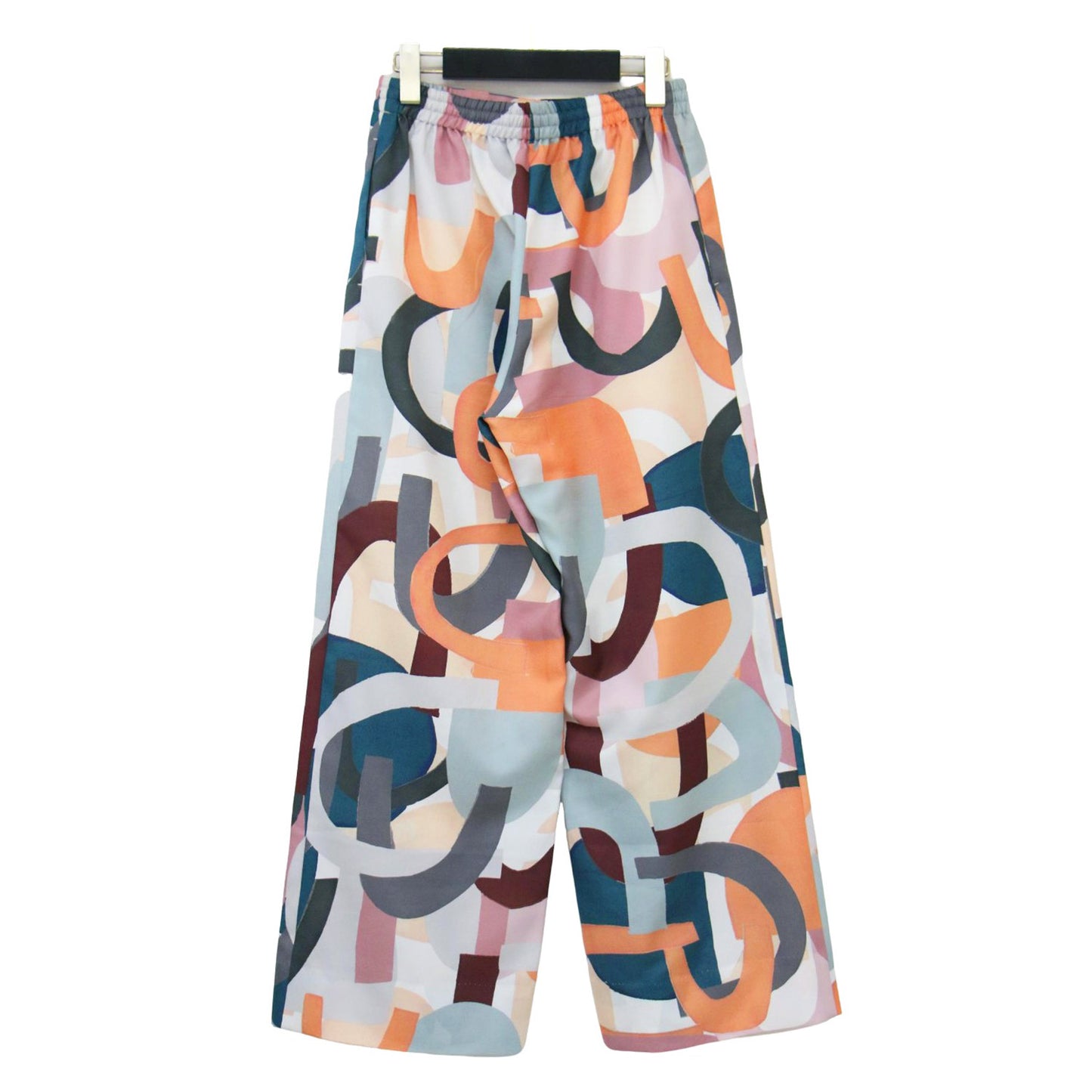 22秋冬 シェイププリント イージー ストレート パンツ / ワイド ハイウエスト 総柄 ウエストゴム