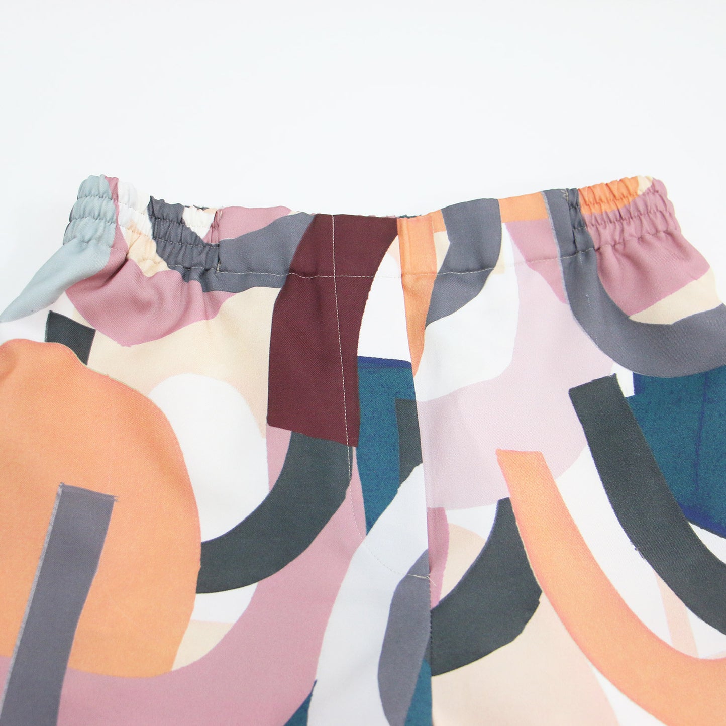 22秋冬 シェイププリント イージー ストレート パンツ / ワイド ハイウエスト 総柄 ウエストゴム