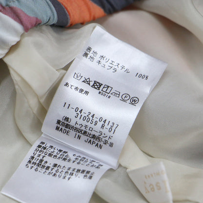 22秋冬 シェイププリント イージー ストレート パンツ / ワイド ハイウエスト 総柄 ウエストゴム