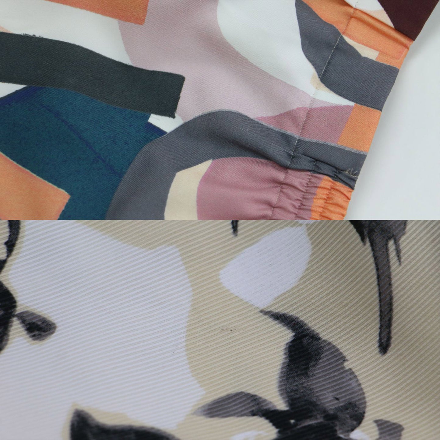 22秋冬 シェイププリント イージー ストレート パンツ / ワイド ハイウエスト 総柄 ウエストゴム