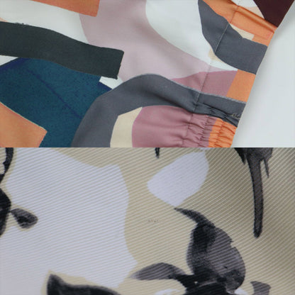 22秋冬 シェイププリント イージー ストレート パンツ / ワイド ハイウエスト 総柄 ウエストゴム