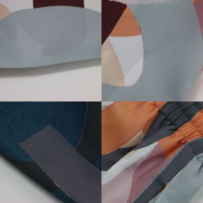 22秋冬 シェイププリント イージー ストレート パンツ / ワイド ハイウエスト 総柄 ウエストゴム