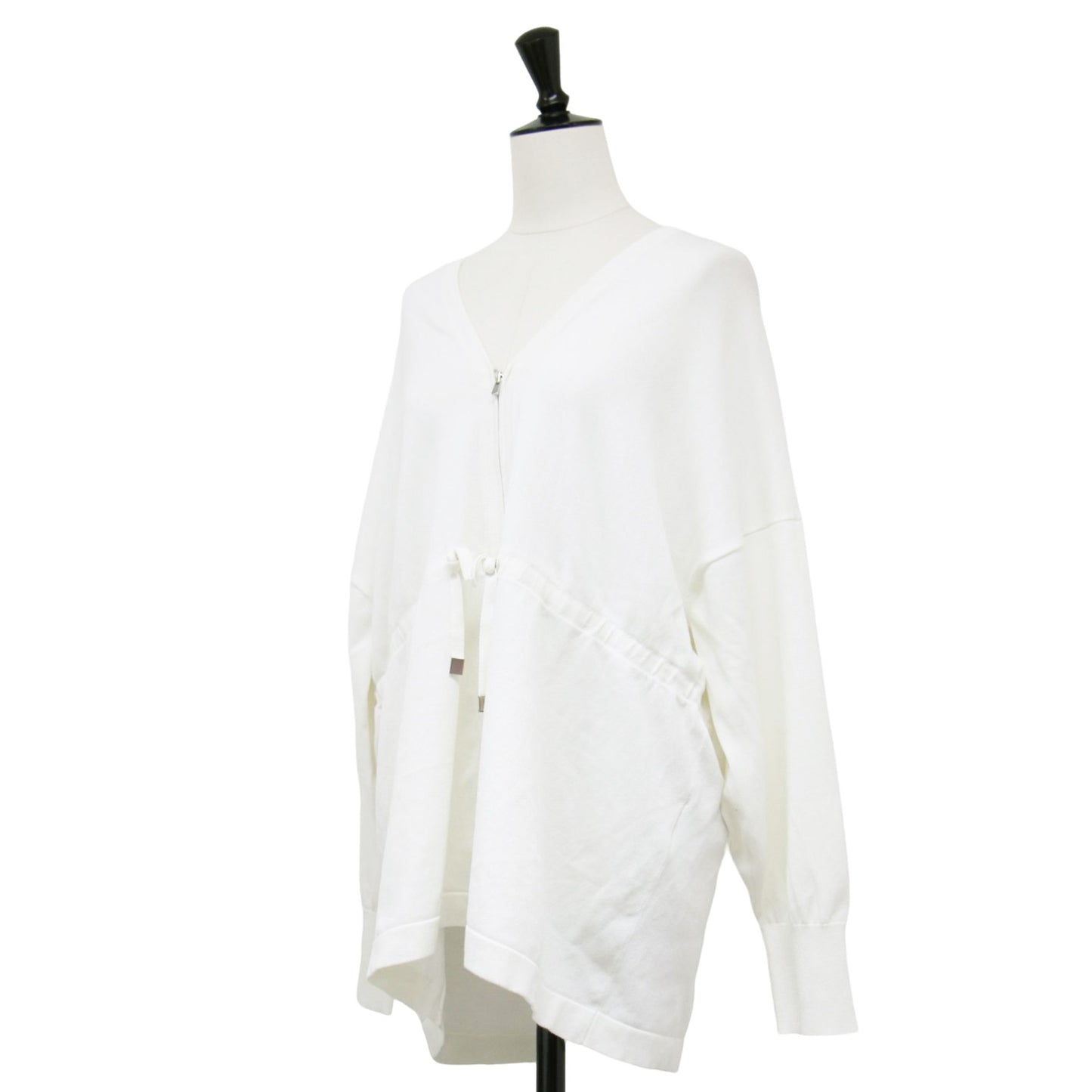 22春夏 オーパスフォンズ フーディ ジップアップパーカー / Opus Fons ニット 長袖 Vネック ワイド コットン