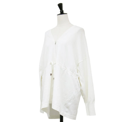 22春夏 オーパスフォンズ フーディ ジップアップパーカー / Opus Fons ニット 長袖 Vネック ワイド コットン