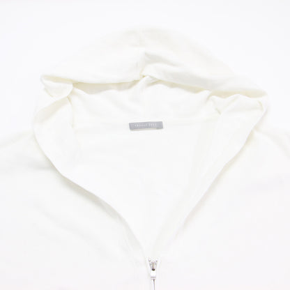 22春夏 オーパスフォンズ フーディ ジップアップパーカー / Opus Fons ニット 長袖 Vネック ワイド コットン