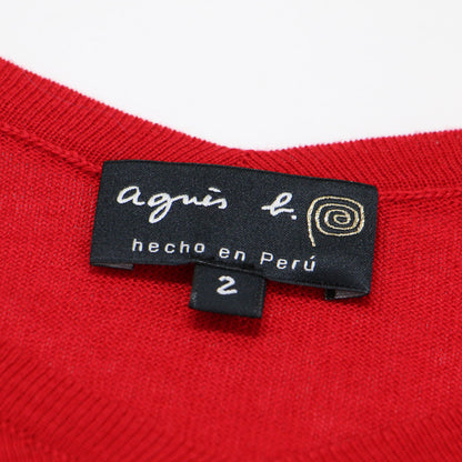 24春夏 ポワンディロニー Vネック プルオーバー / LZ46 PULLOVER ニット 長袖 ロゴ コットン