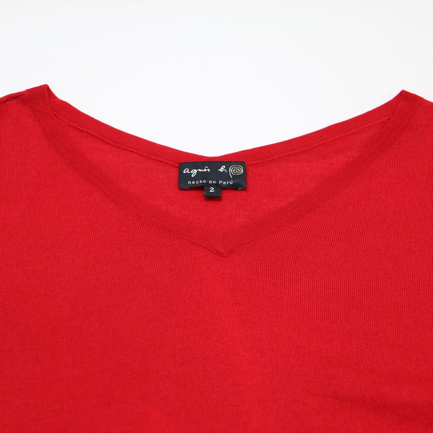 24春夏 ポワンディロニー Vネック プルオーバー / LZ46 PULLOVER ニット 長袖 ロゴ コットン