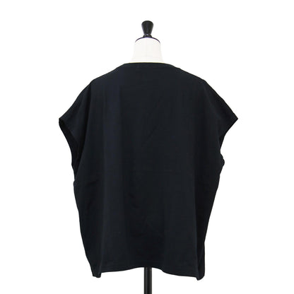 ドットプリント カットソー / Tシャツ フレンチスリーブ ワイド ボックス 箔 コットン