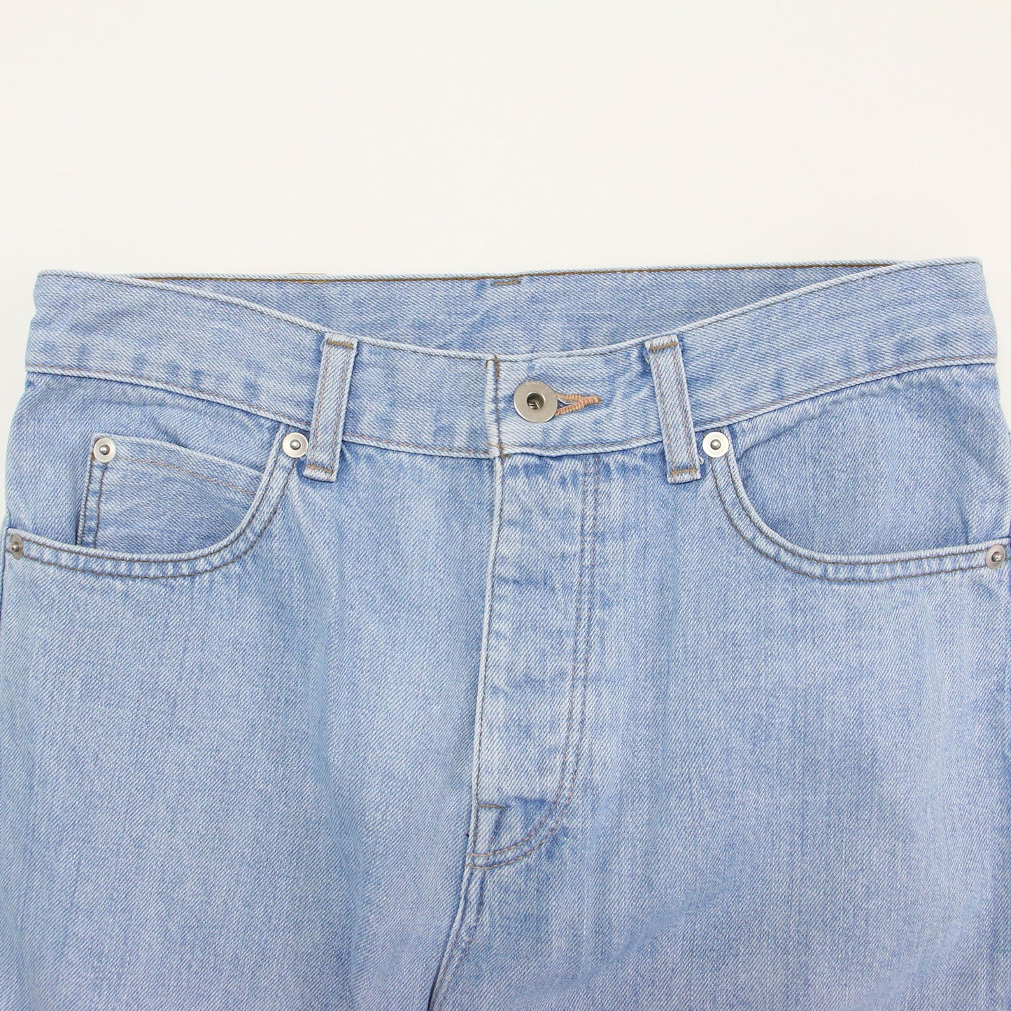 23秋冬 セルヴィッチ デニム テーパード パンツ / ハイウエスト 5ポケット コットン