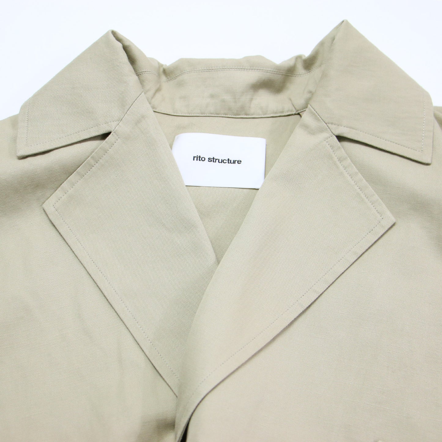 23春夏 コットン ヘンプ ミリタリー アシンメトリック コート / ポンチョ スリット ワイド