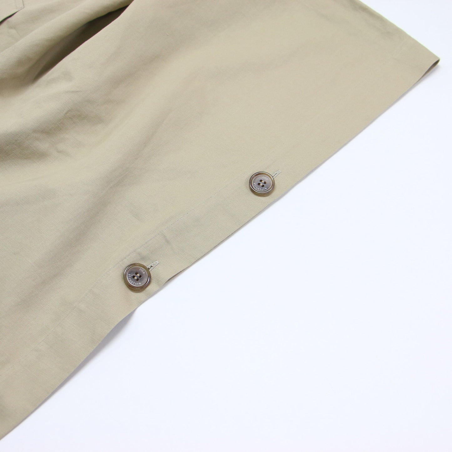 23春夏 コットン ヘンプ ミリタリー アシンメトリック コート / ポンチョ スリット ワイド