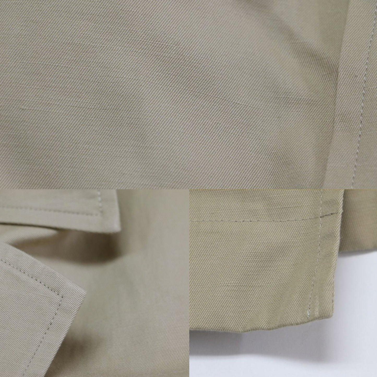 23春夏 コットン ヘンプ ミリタリー アシンメトリック コート / ポンチョ スリット ワイド