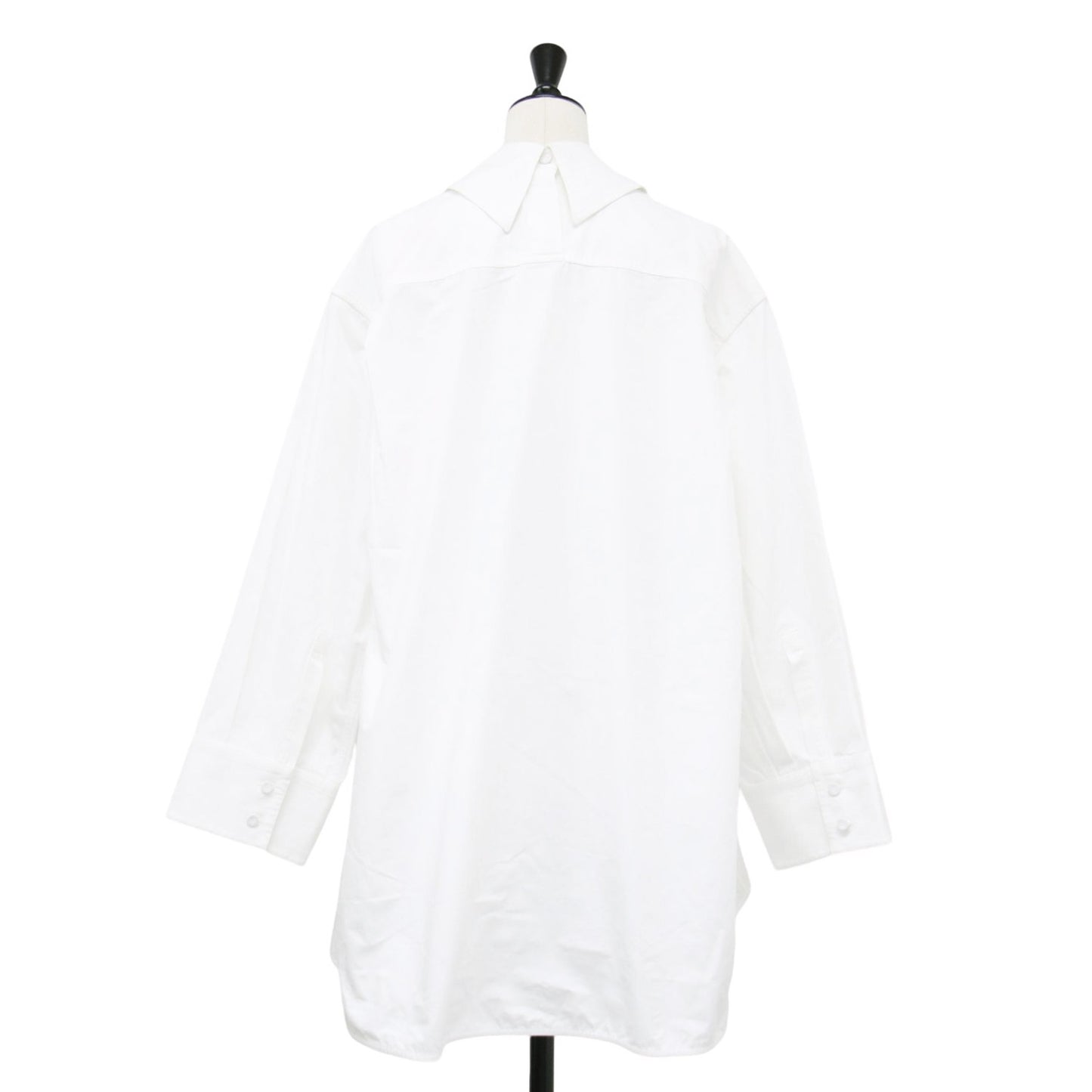 24春夏 コットン ワイドカラー ボックスシャツ / SHIRT 74 チュニック 長袖 ワイド スリット イタリア製