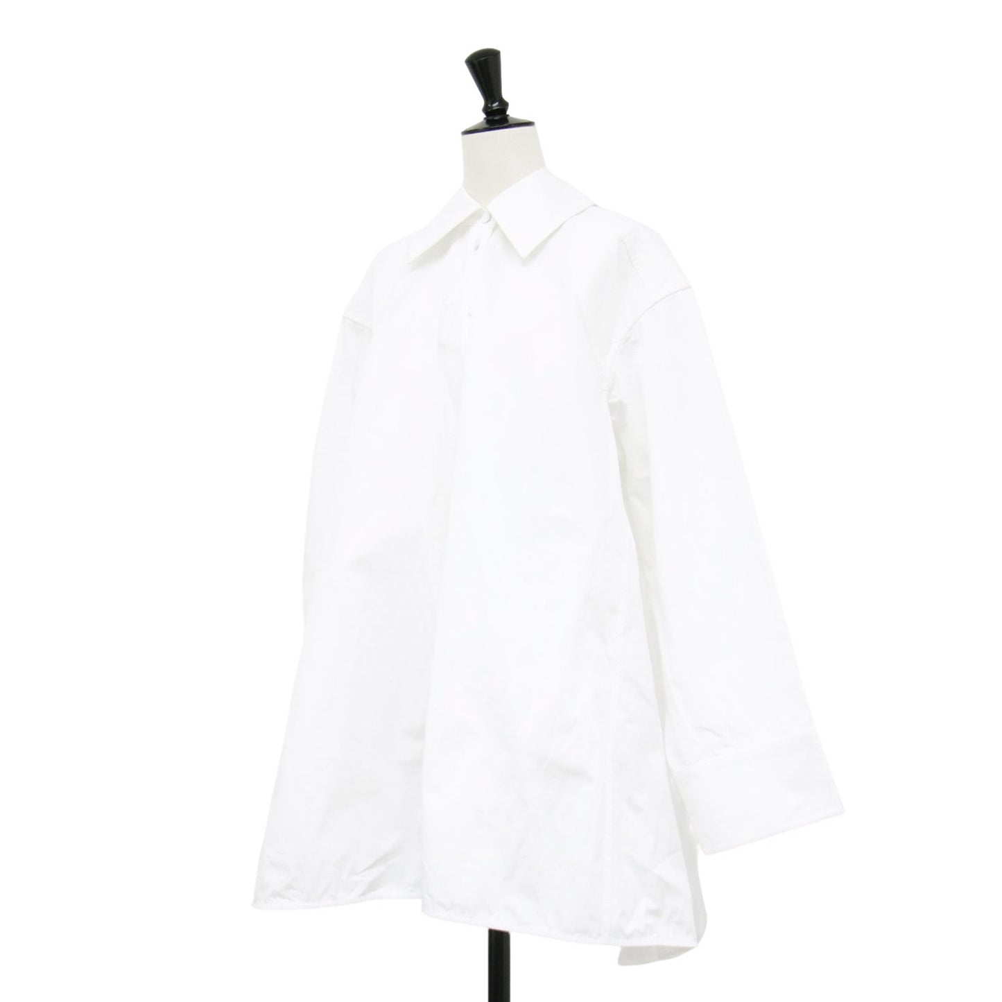 24春夏 コットン ワイドカラー ボックスシャツ / SHIRT 74 チュニック 長袖 ワイド スリット イタリア製