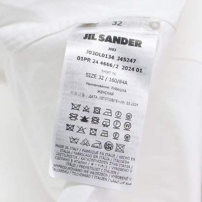 24春夏 コットン ワイドカラー ボックスシャツ / SHIRT 74 チュニック 長袖 ワイド スリット イタリア製