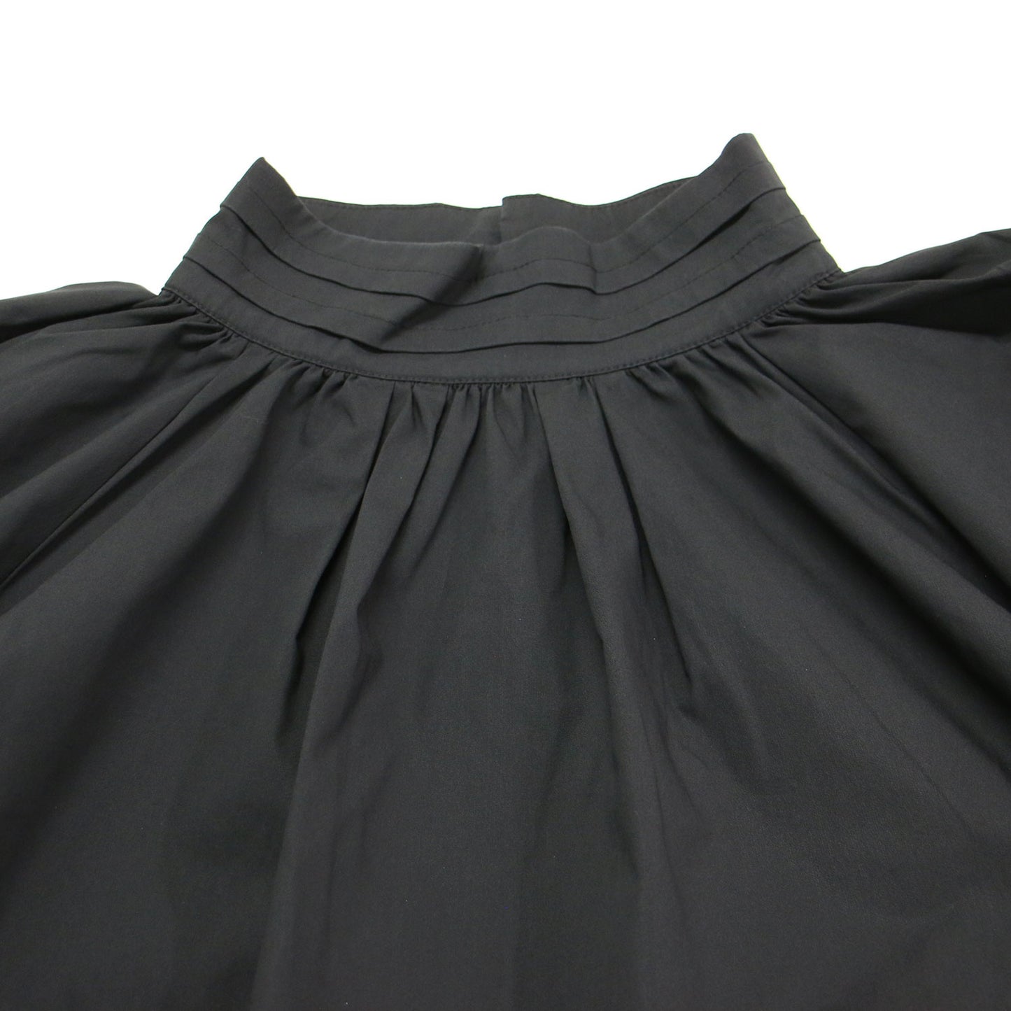 21秋冬 バルーンスリーブ ブラウス / プルオーバー 5分袖 スタンドカラー タック