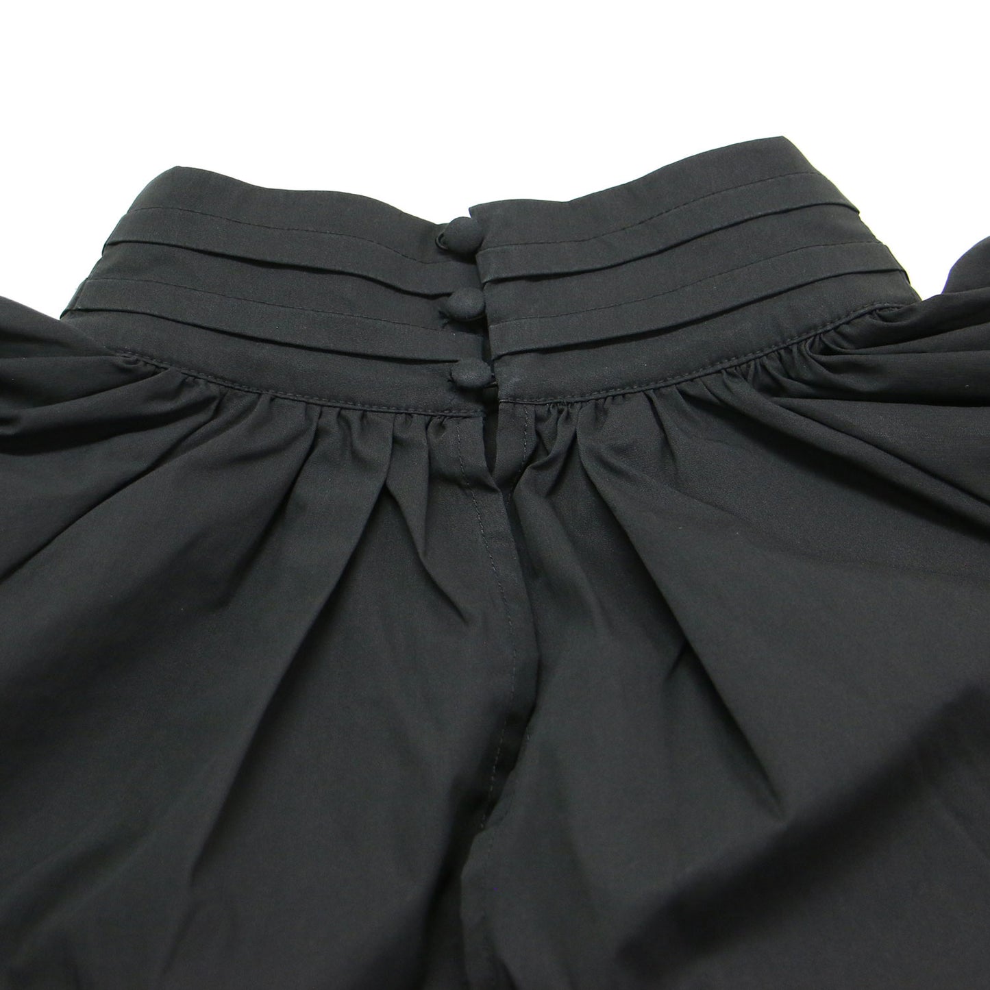 21秋冬 バルーンスリーブ ブラウス / プルオーバー 5分袖 スタンドカラー タック