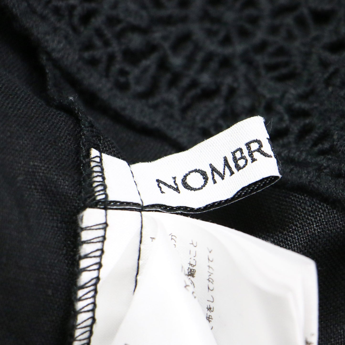 リネン レース 半袖 ブラウス / シャツ ショートスリーブ ノーカラー ワイド