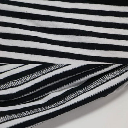 肩ボタン ボートネック ボーダー カットソー / Tシャツ プルオーバー 長袖 コットン