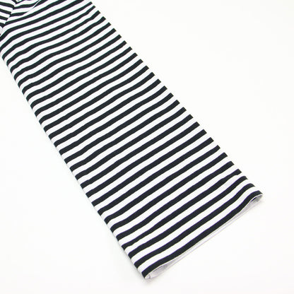 肩ボタン ボートネック ボーダー カットソー / Tシャツ プルオーバー 長袖 コットン