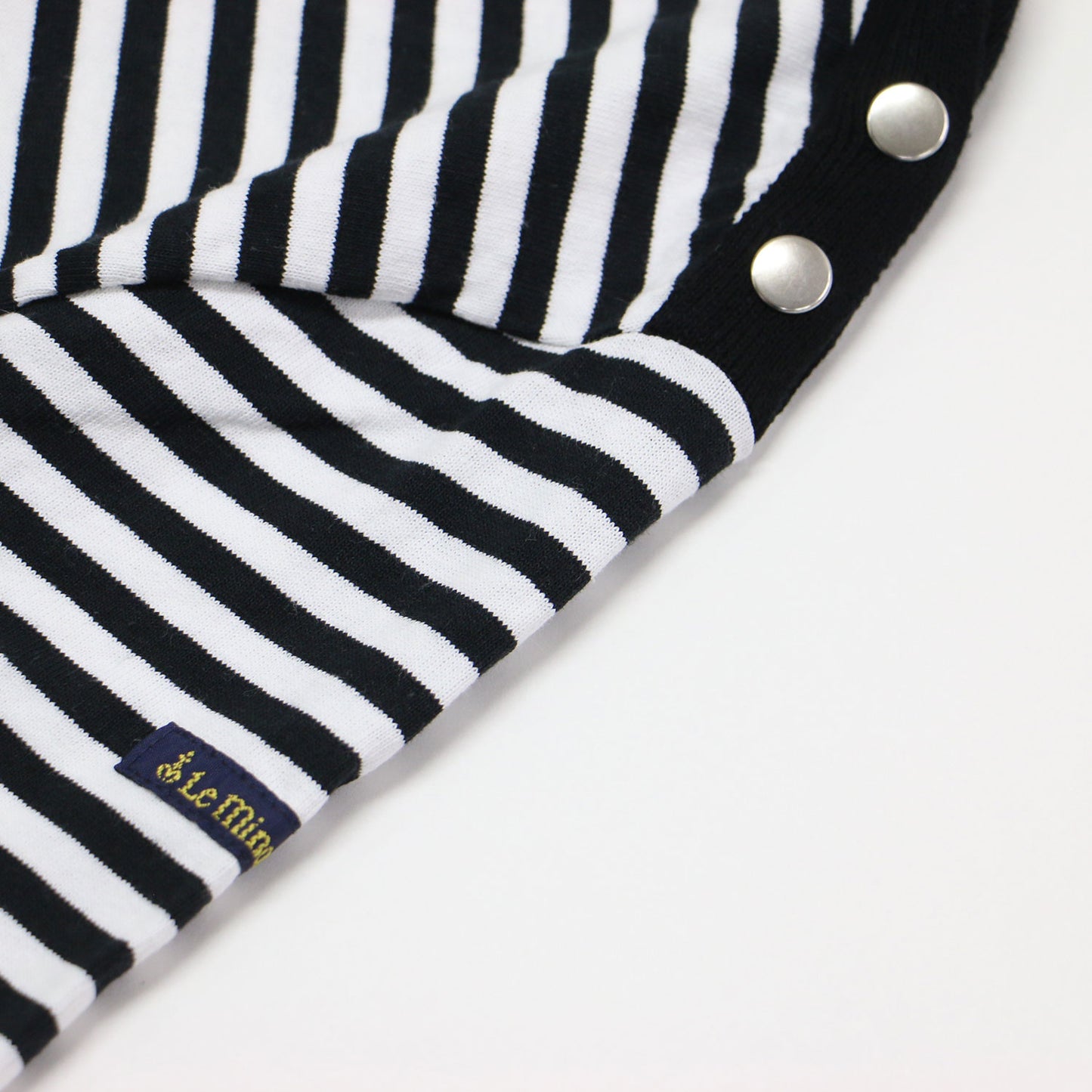 肩ボタン ボートネック ボーダー カットソー / Tシャツ プルオーバー 長袖 コットン