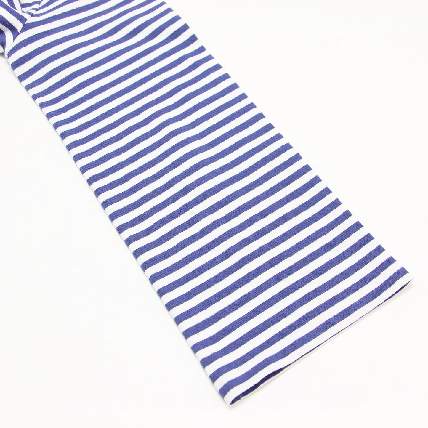 ボートネック フレア ボーダー カットソー / Tシャツ プルオーバー 長袖 シルバーボタン