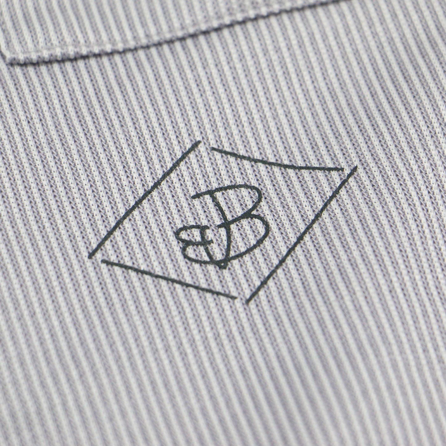 ストライプ柄 前開き 半袖 カットソー / Tシャツ クルーネック ポケット