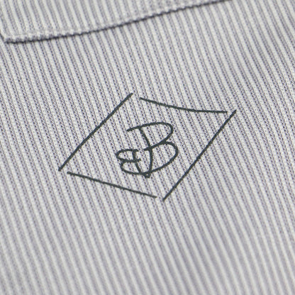 ストライプ柄 前開き 半袖 カットソー / Tシャツ クルーネック ポケット