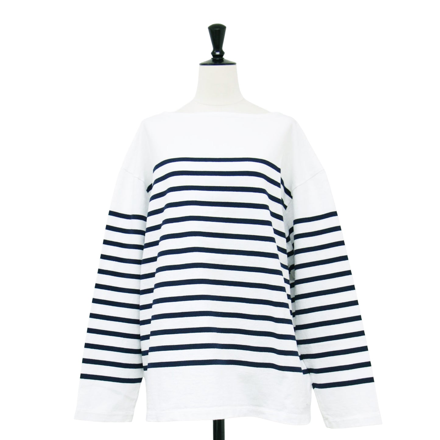 23秋冬 ボーダー プルオーバー / カットソー 長袖 ボートネック コットン