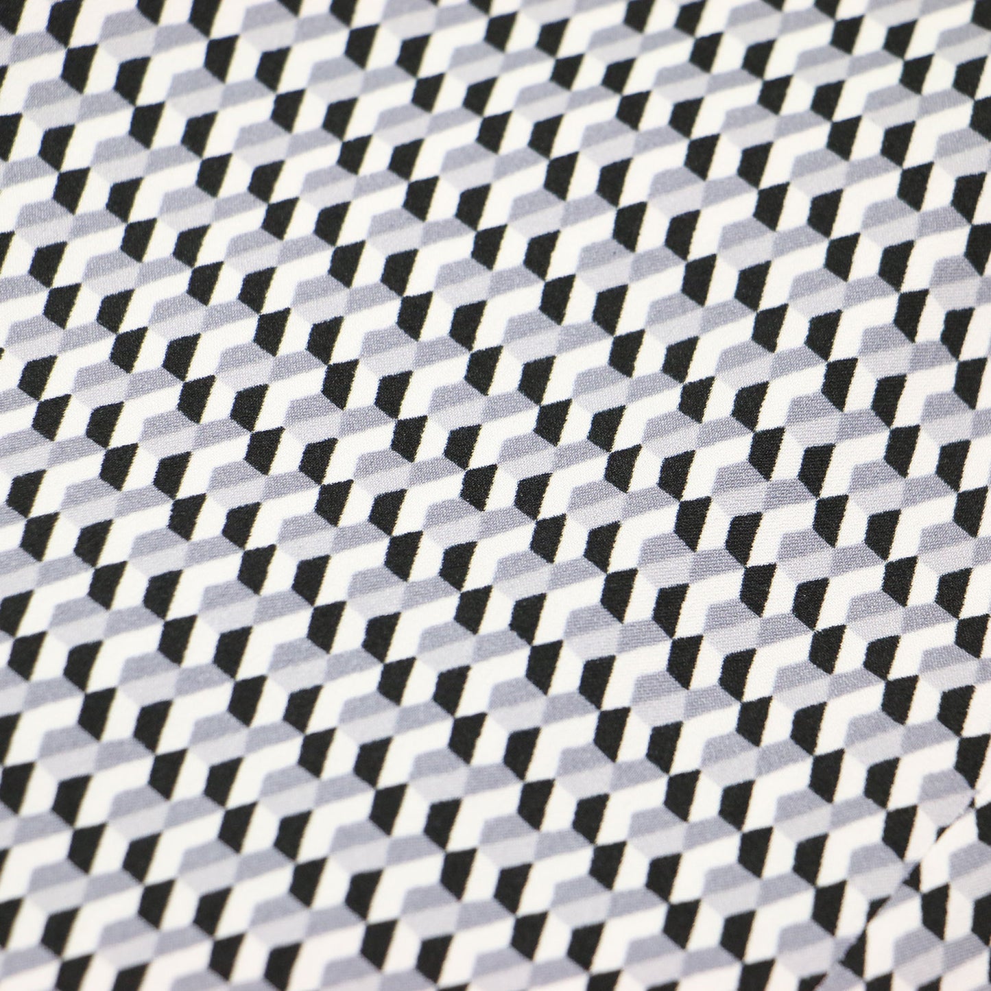 ジオメ柄 マーメイドワンピース / ロング丈 Vネック 長袖 幾何学柄 総柄 プリント リボン ウォッシャブル