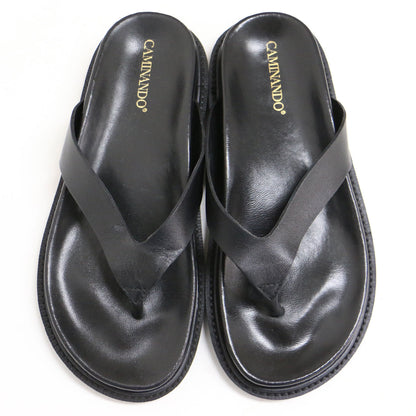トングサンダル / THONG SLIDES ラバーソール レザー