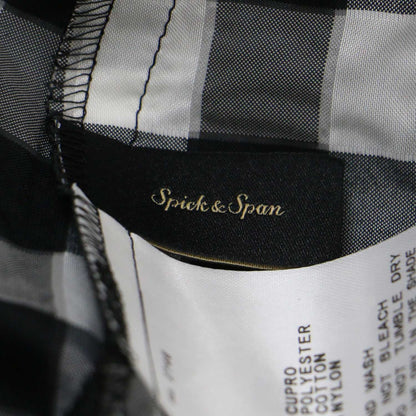 ギンガム ギャザー ボリューム ブラウス / 7分袖 ラグランスリーブ ラウンドネック チェック柄