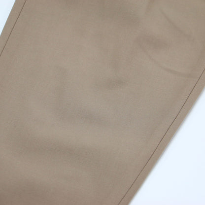 24春夏 カーブド テーパード ストレッチ ウール パンツ / ハイウエスト タック プリーツ