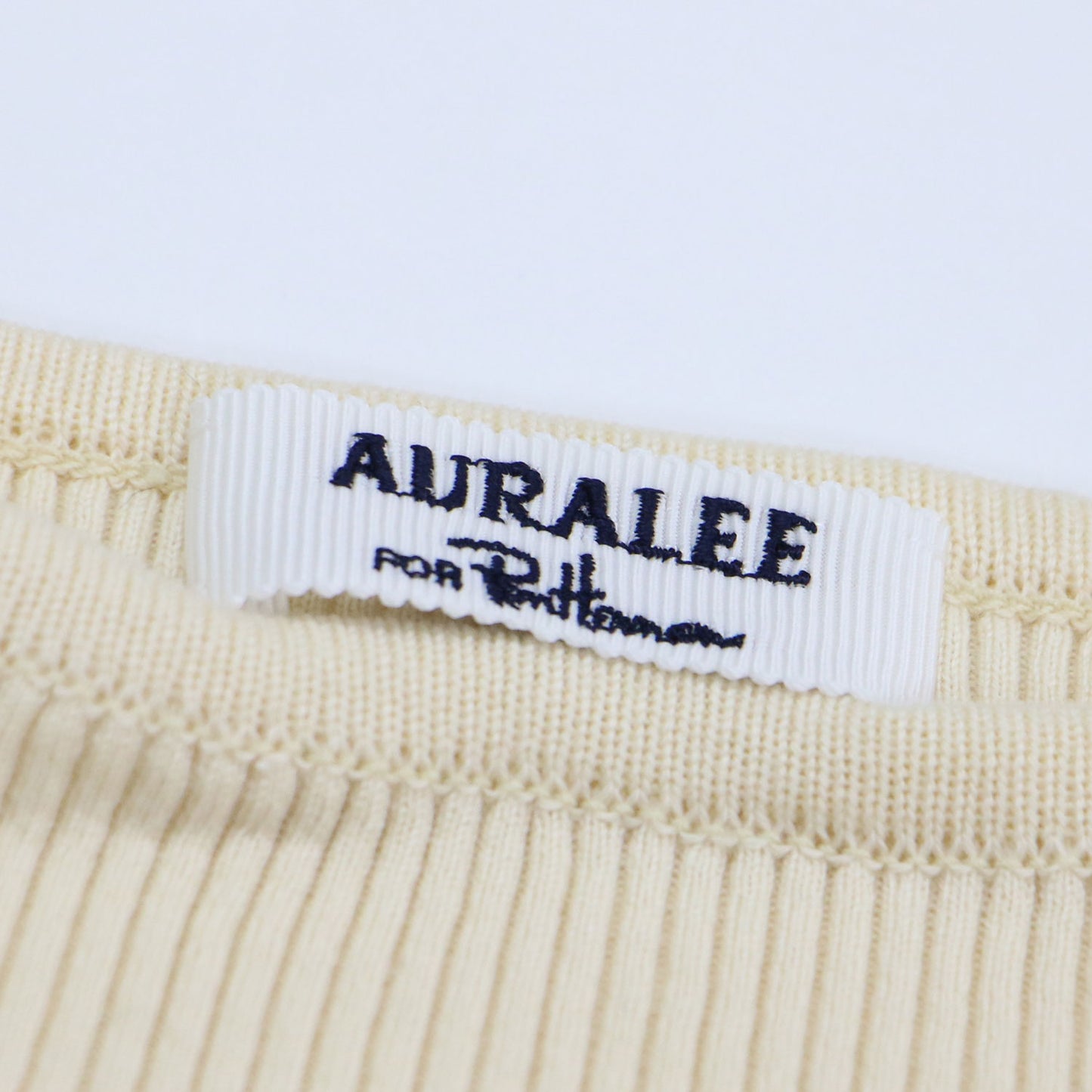 for Ron Herman 別注 ギザ ボートネック プルオーバー / ニット 長袖 リブ コットン