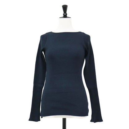 for Ron Herman 別注 ギザ ボートネック プルオーバー / ニット 長袖 リブ ロンハーマン コットン