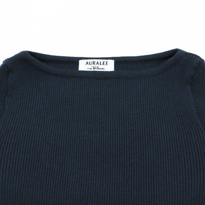 for Ron Herman 別注 ギザ ボートネック プルオーバー / ニット 長袖 リブ ロンハーマン コットン