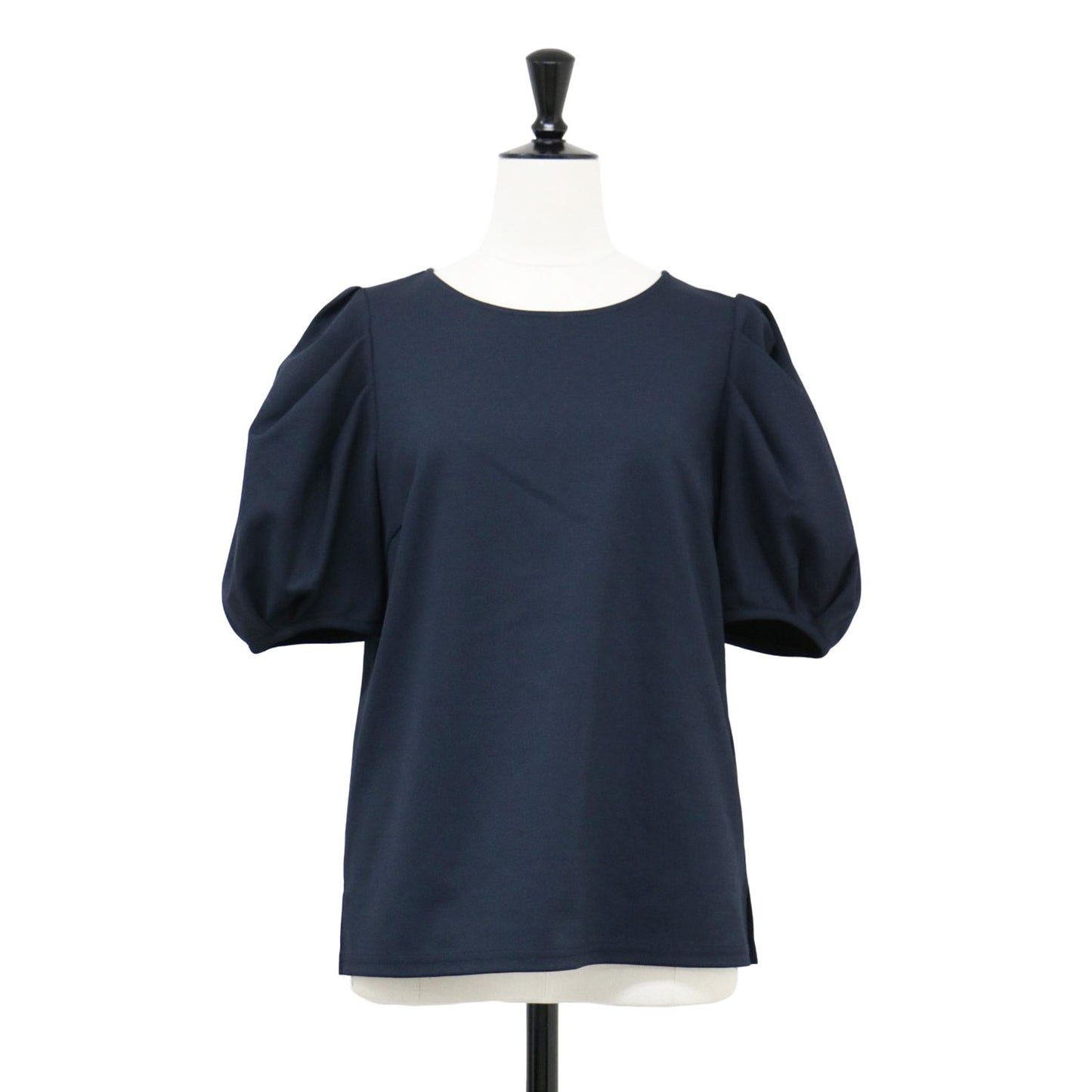 ポンチ パフスリーブ カットソー / Tシャツ 半袖 ストレッチ コットン