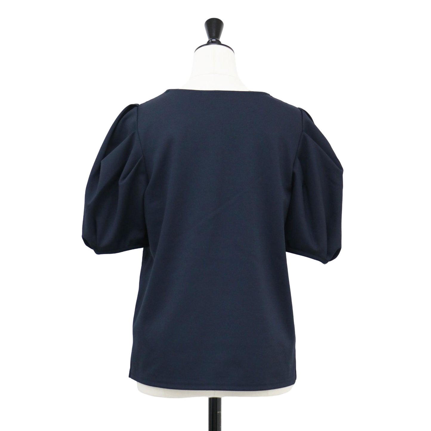 ポンチ パフスリーブ カットソー / Tシャツ 半袖 ストレッチ コットン